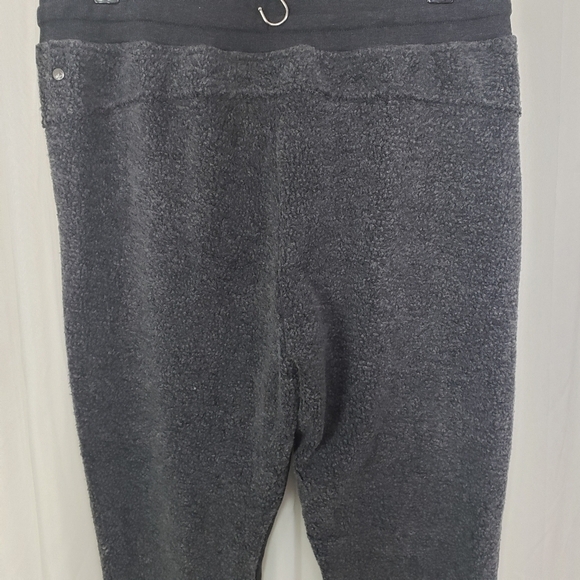 Zella gray fleece faux fur sherpa high waist sweatpants size medium - Picture 5 of 9